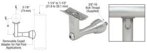 CRL Brushed Stainless Manhattan Series Post Mounted Hand Rail Bracket