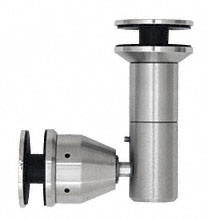 CRL Brushed Stainless 90 Degree Swivel Glass-to-Glass Fitting for 1/2" Glass