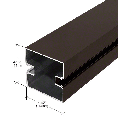 CRL-U.S. Aluminum Double Pocket Center Post, Bronze Black Anodized - 24 ...