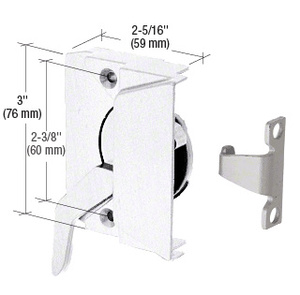 CRL White Right Hand Casement Window Lock with 2-3/8" Screw Holes