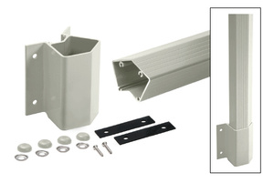 CRL 42" Oyster White Outside 135 Degree Fascia Mount Post Kit for 200, 300, 350, and 400 Series Rails