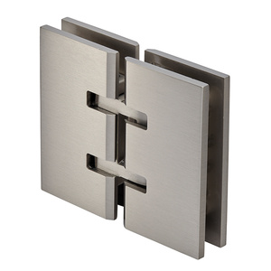 CRL Brushed Nickel Concord 180 Series 180 Degree Glass-to-Glass Hinge