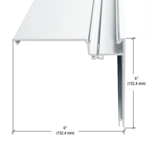 CRL-U.S. Aluminum 90 Degree Corner Half Section, White KYNAR® Paint- 24'-2"