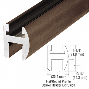 CRL Brushed Bronze Deluxe Shower Door Header Kit - 95"