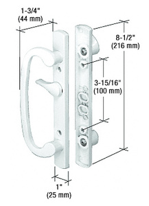 CRL White 8-1/2" Mortise - Style Handle