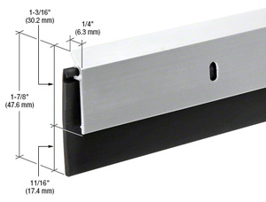 CRL Aluminum and Rubber Door Sweep for 48" Door