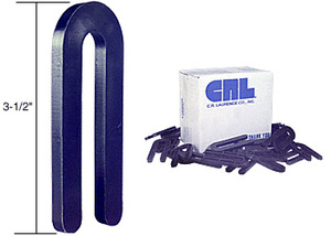 CRL Black 1/4" x 3-1/2" Plastic Horseshoe Shims