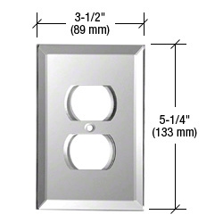 CRL Gray Duplex Plug Glass Mirror Plate