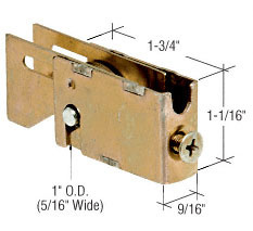 CRL 1" Steel Ball Bearing Sliding Glass Door Roller with 9/16" Wide Housing