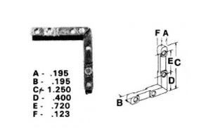 CRL Zinc Diecast Storm Window Corner Key - 1.250" Leg; .195" Width - 20/Pk