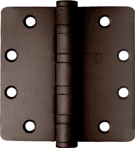 CRL Bronze Non-Removable Pin Heavy Weight 1/4" Radius Ball Bearing Template Butt Hinge