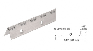 CRL Nickel on Steel Piano Hinge with 1-1/2" Open Width