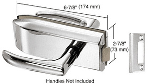 CRL Brushed Stainless Glass Mounted Passage Latch