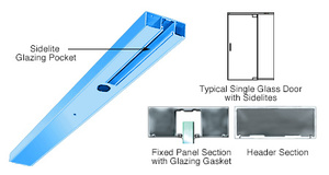 CRL Custom Color and Custom Length 4-1/2" One Pocket Single Sided Door Header