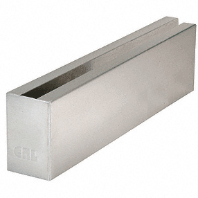 CRL Brushed Stainless Grade 304 12" Welded End Cladding for B6S Series Square Base Shoe