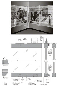 CRL-Blumcraft® Satin Anodized 1301 Series Display Case Door - 1/2" Laminated Glass