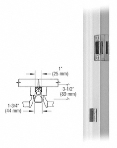 CRL série Jackson® 896, Meneau démontable pour barre antipanique à pêne latéral série 2095, aluminium satiné