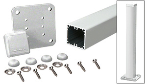 CRL Silver Metallic 100 Series 42" Surface Mount Post Kit