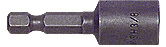 CRL 3/8" x 1-3/4" Magnetic Head Screwgun Nut Setter Socket