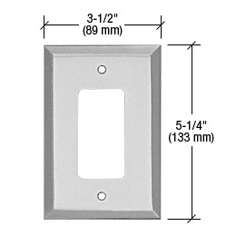 CRL Chrome Single Designer Metal Mirror Plate