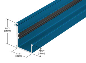 CRL-U.S. Aluminum Perimeter Pressure Bar - Punched, Custom Paint - 24'-2"