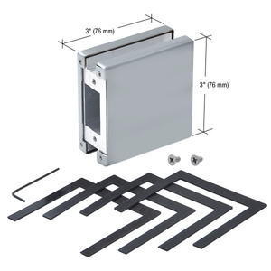 CRL Clear Anodized AMR900 Series Glass Mounted Patch Lock Keeper