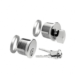 CRL Polished Stainless Keyed DRA Cylinder/Thumbturn Combo