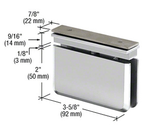 CRL Polished Chrome Prima 06 Series EZ-Adjust Top Mount Hinge