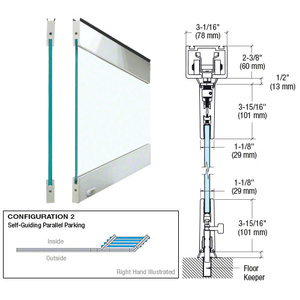 CRL Satin Anodized Type 2 Easy Slide Stacking Partition System