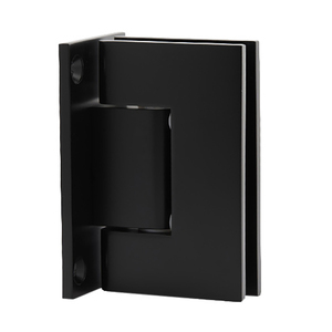 CRL Matte Black Geneva 037 Series Wall Mount Full Back Plate Standard Hinge