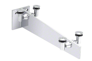 CRL Polished Stainless 24" Glass Awning Sloped Wall Bracket