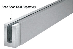 CRL Brushed Stainless Fast Seal Square Cladding for L56S, L21S,  and L25S Laminated Square Base Shoe - 3 m