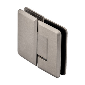 Brushed Nickel 180º Glass to Glass Premier Series Hinge with  5° Pin