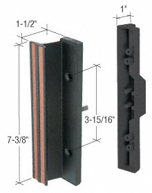 CRL Black Standard Mortise - Style Handle 3-15/16" Screw Holes
