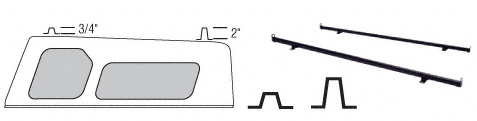 CRL 3/4" and 2" Mounting Legs for Load Rails (1-Pair Each)