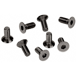 CRL Gun Metal 6 mm x 12 mm Cover Plate Flat Allen Head Screws