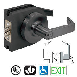 CRL Matte Black Grade 1 Lever Lock Housing - Storeroom