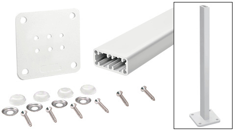 CRL Sky White Trim-Line 42" Surface Mount Post Kit