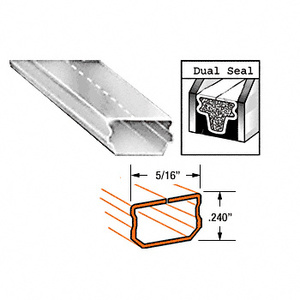 CRL Clear Anodized Low-Profile 5/16" Wide Dual Seal Aluminum Spacer