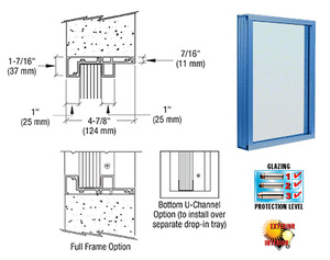 CRL Custom Powder Painted (Specify) Aluminum Standard Inset Frame Exterior Glazed Vision Window