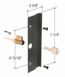 CRL Black Keyed Locking Pull with 4-15/16" Screw Holes