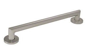 CRL Brushed Stainless Mitered 18" Round Grab Bar