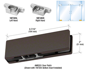 CRL Oil Rubbed Bronze RH European Bottom Door Patch Fitting