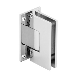 CRL Polished Chrome Vienna 037 Series Wall Mount Full Back Plate Hinge