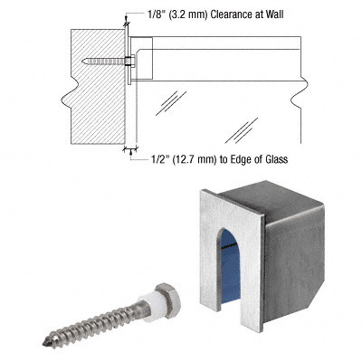 CRL Brushed Stainless Stabilizing End Cap for 11 Gauge Cap Railings