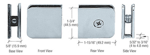CRL Satin Chrome Oversized Fixed Panel U-Clamp