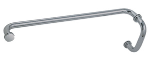 CRL Brushed Nickel 6" Pull Handle and 24" Towel Bar BM Series Combination With Metal Washers