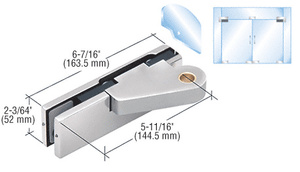 CRL Polished Stainless Left Offset Top Door Patch Fitting