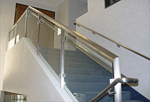 CRL Brushed Stainless Steel 1.9" Schedule 40 Post Rail for Use with Glass Infill Panels