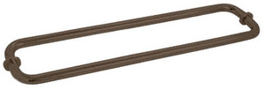 CRL Brushed Bronze 18" Back-to-Back Towel Bars for Glass